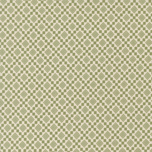 Patterned background with geometric shapes in green and beige tones