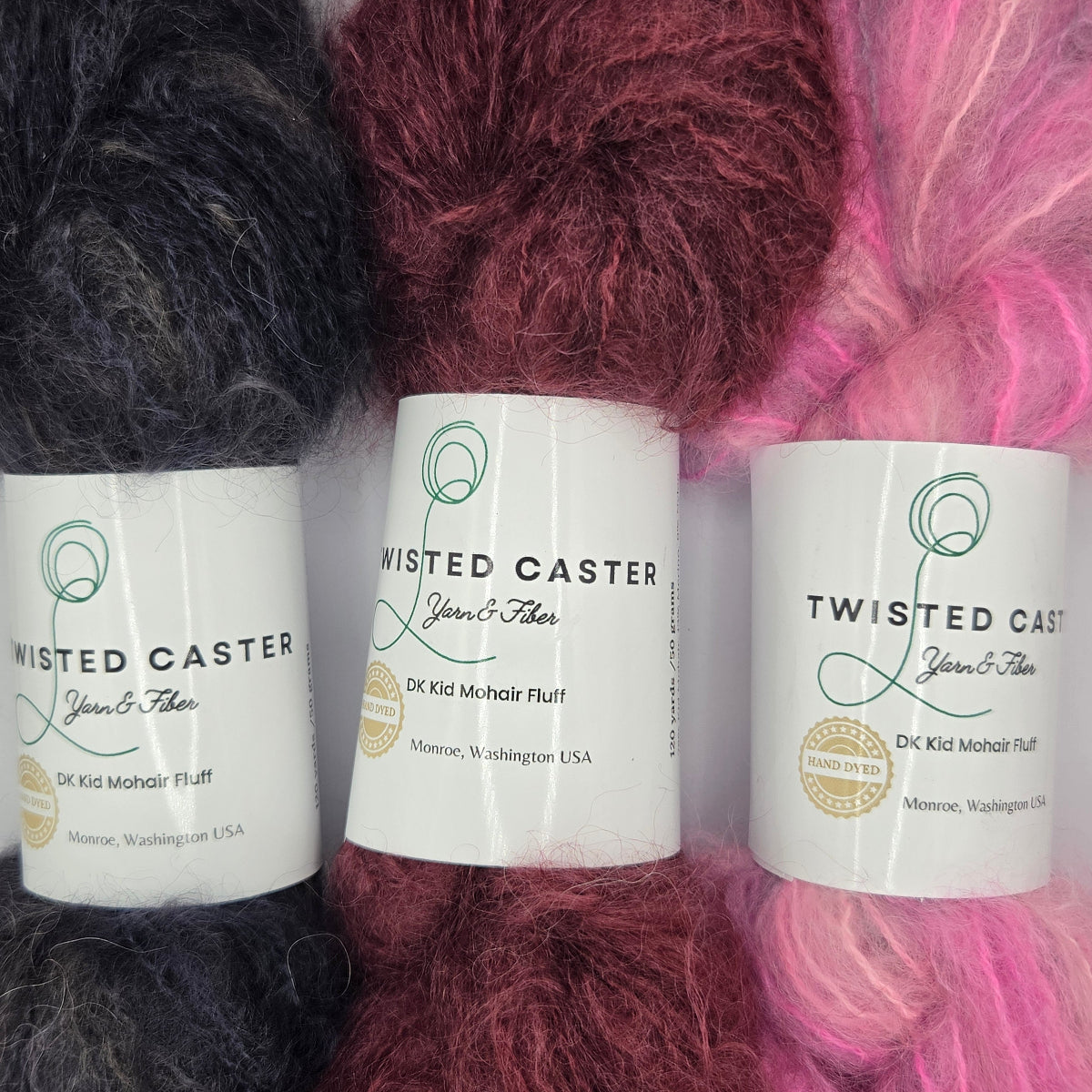 Twisted Caster - Kid Mohair Fluff  Rustic Ruby