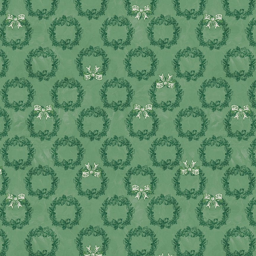 Jolly Christmas - Holiday Wreath - Light Green