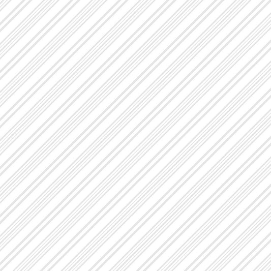 Frosting - Bias Stripe - White on White
