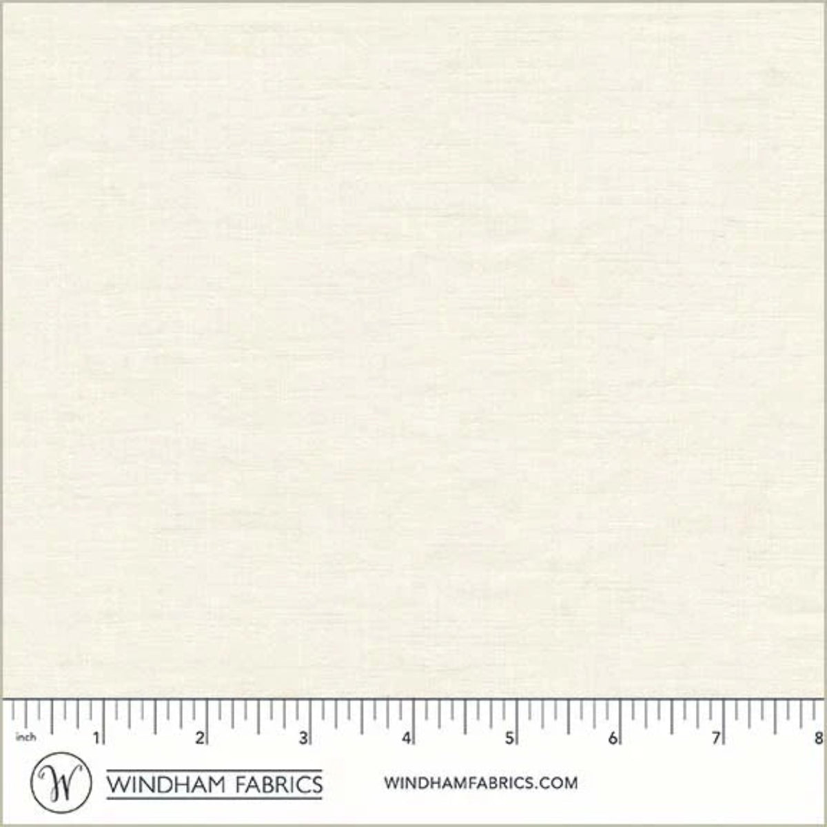 White fabric swatch with a ruler at the bottom, branded with Windham Fabrics.