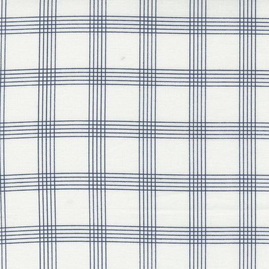 Nantucket Summer - Plaid - Cream Navy