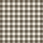 Brown and cream gingham check pattern with alternating solid and diagonally striped squares.