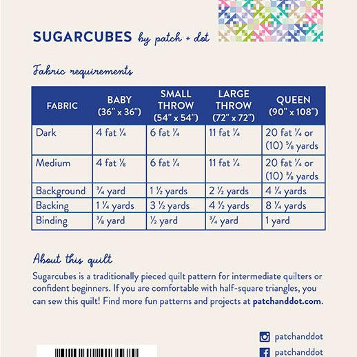Sugarcubes - Quilt Pattern