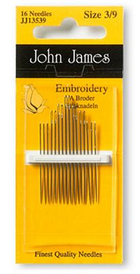JJ Embroidery/Crewel #3/9 Needles 16pc