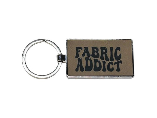 Key Ring Lt Brown Fabric Addict