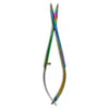 Famore Curved Titanium EZ Snip 5" Rainbow
