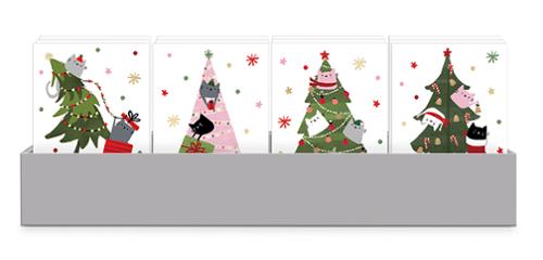 Pocket Notepad - Christmas Cat asst