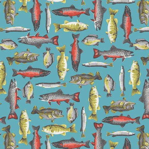 River Rhythm - Four-Way Fish - Turquoise