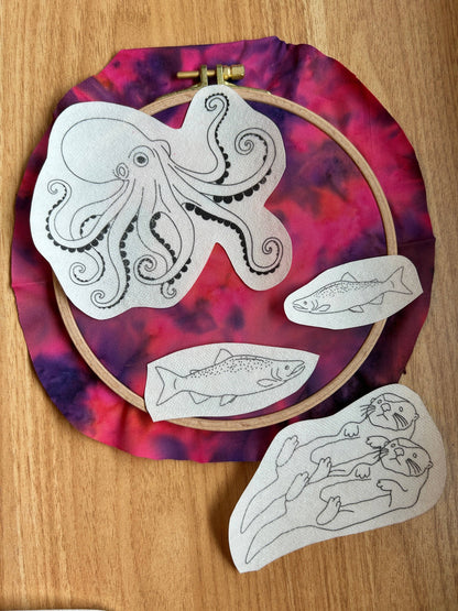 PNW Animal Embroidery Patterns- Stick and Stitch Nature Desi