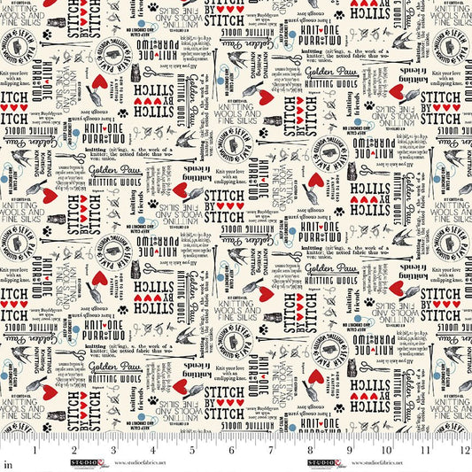 Knit1 Purr2 - Newsprint