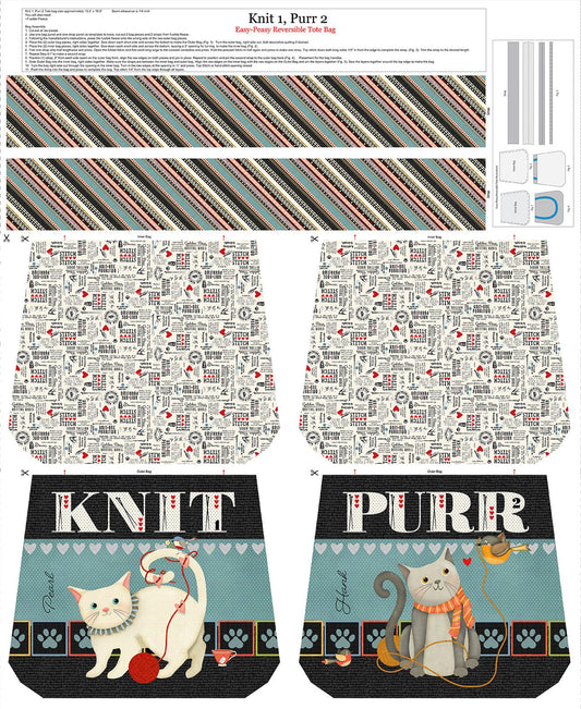Knit1 Purr2 - Bag Panel