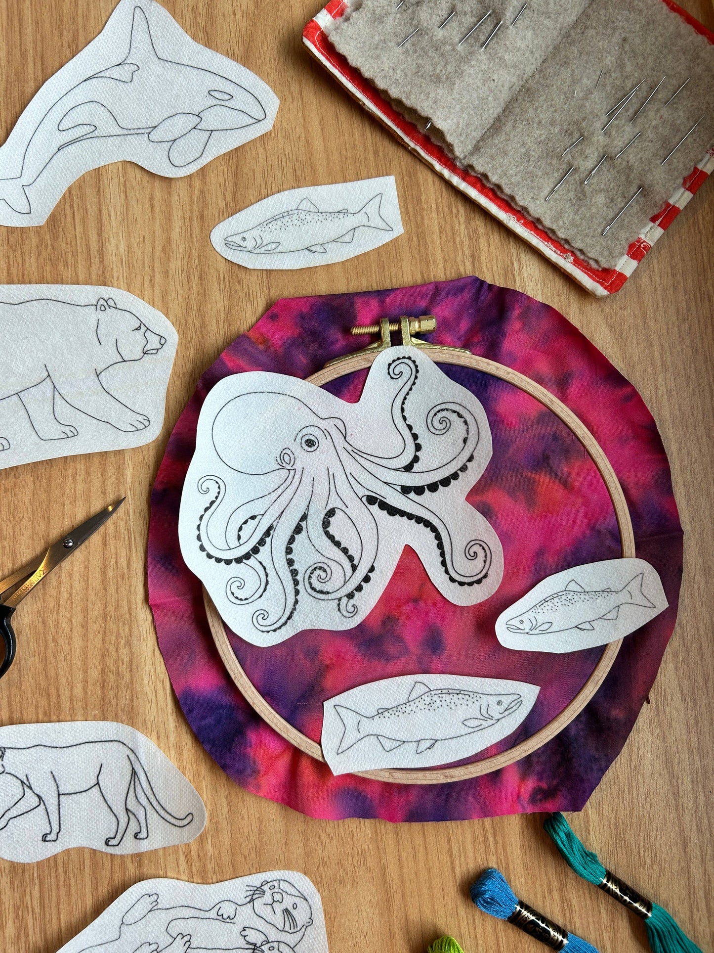 PNW Animal Embroidery Patterns- Stick and Stitch Nature Desi