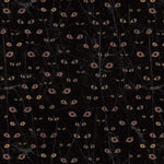 Pattern of disembodied cat eyes on a black background