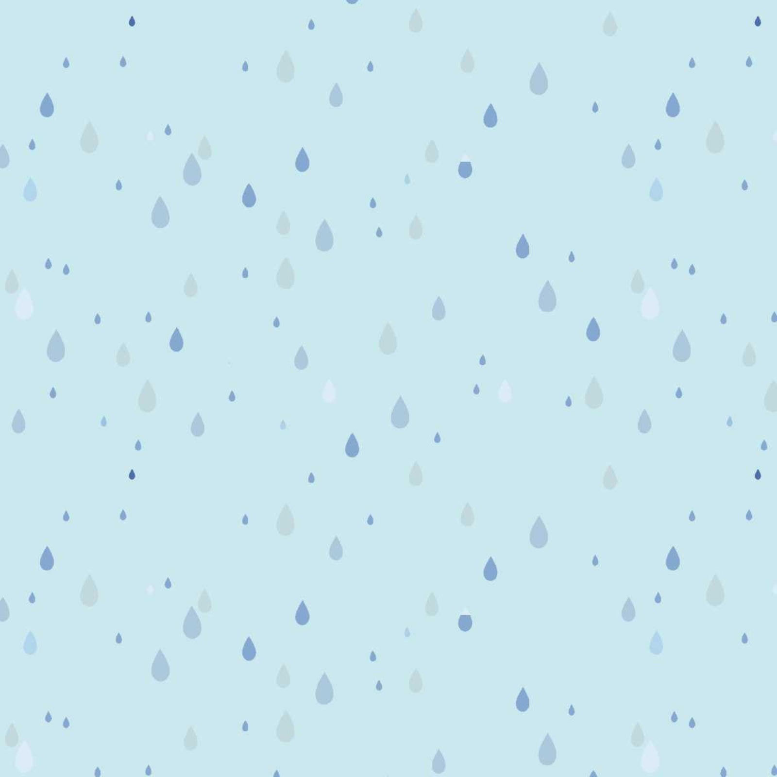 Pattern of raindrops on a light blue background