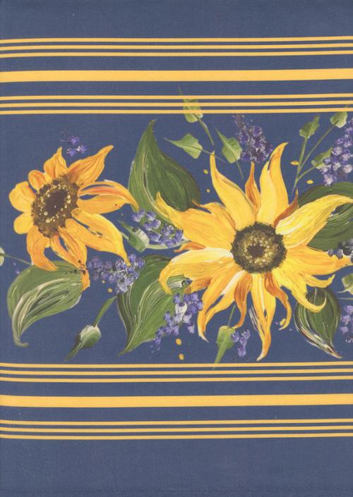 18" Solstice Toweling - Sunflowers - Nautical