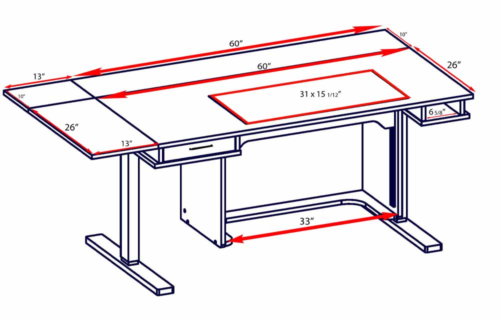 Horn 9100 - Height Adjustable Sewing Table