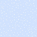 A light blue background with scattered small white dots and short white brushstroke marks, creating a simple speckled pattern.