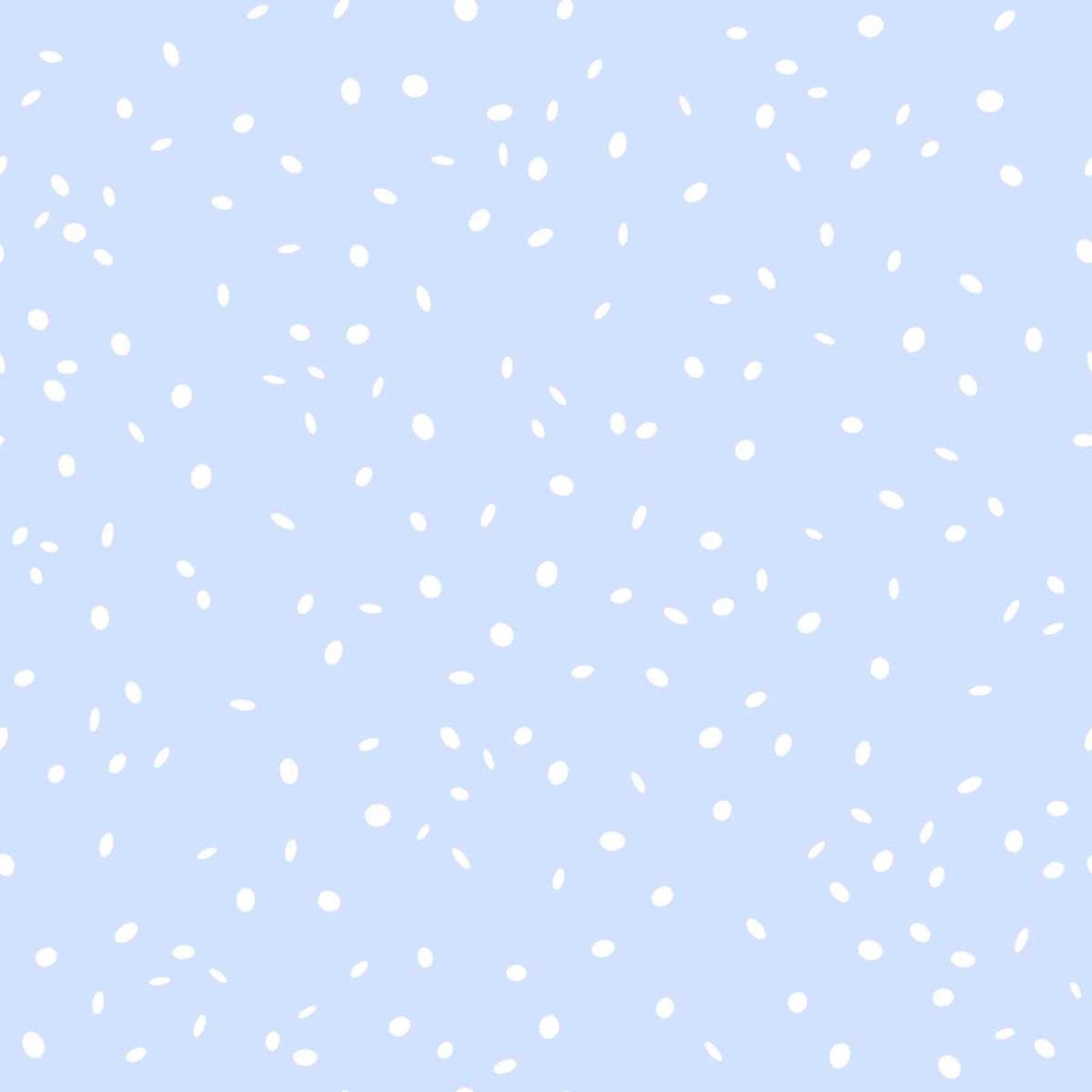 A light blue background with scattered small white dots and short white brushstroke marks, creating a simple speckled pattern.