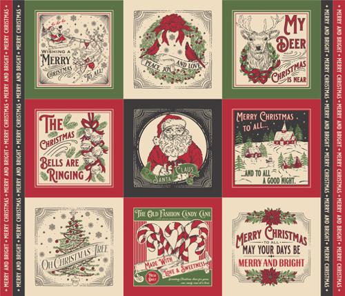Collection of Christmas-themed vintage-style cards blocks