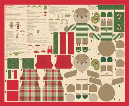 Holiday Cheer - Reindeer Stuffies - Panel