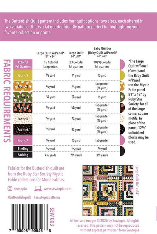Mystic Fable - Butterdish - Quilt Pattern