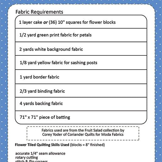 Flower Tiled - Quilt Pattern