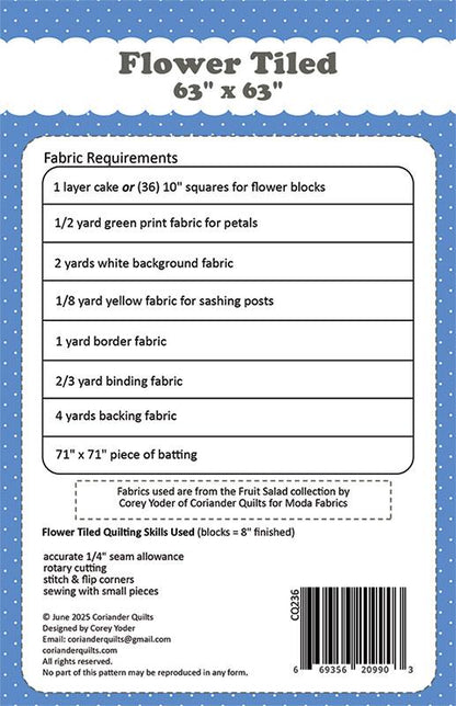 Flower Tiled - Quilt Pattern
