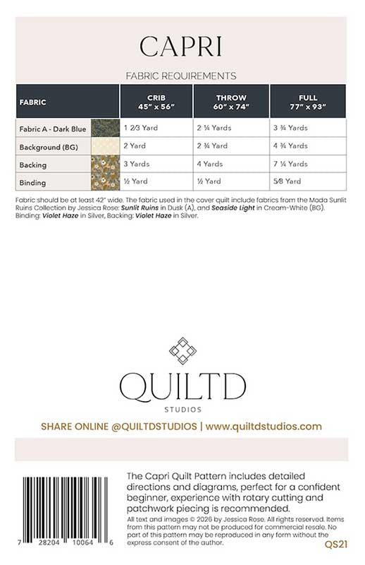 Capri - Quilt Pattern