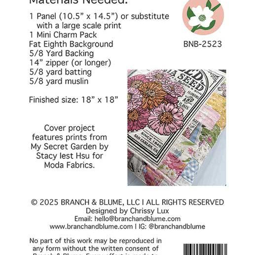 My Secret Garden - Feature Focus Pillow - Pattern