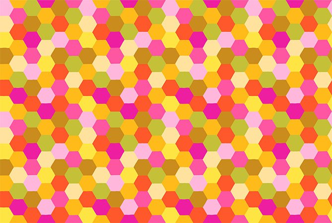 Piecework - Hexagons - Citrus