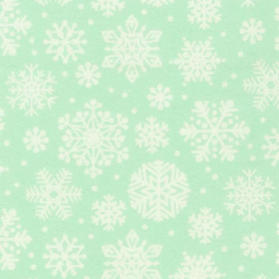 Snow Snuggles Flannel - Mint