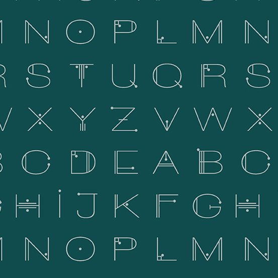 Scrawl - Deco Letters - Deep Teal