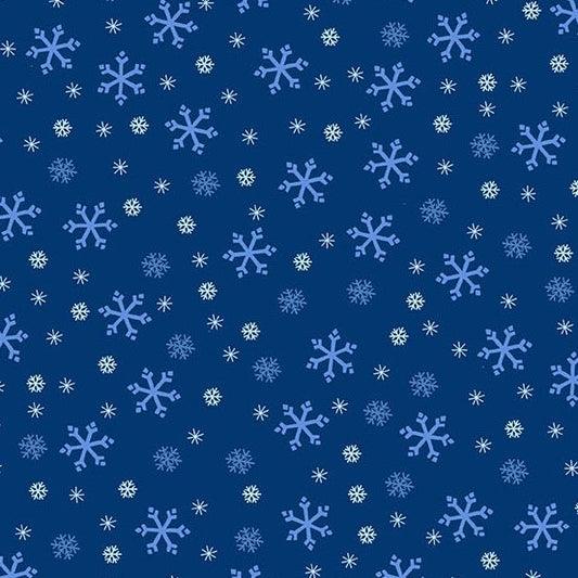 Snowflakes - Midnight Blue