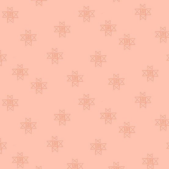 Petals & Stitches - Ohio Star - Coral