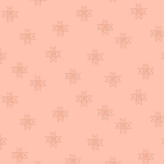 Petals & Stitches - Ohio Star - Coral