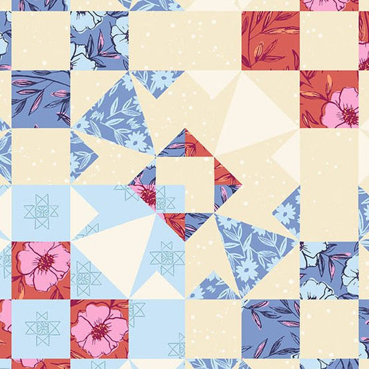 Petals & Stitches - Garden Blocks - Denim