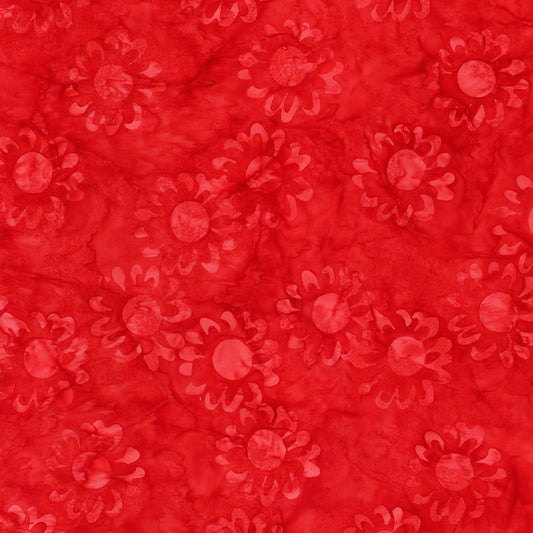 Batik Wildflowers Sunset - Red Red