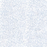 A close-up of a light blue and white floral pattern, likely representing fabric