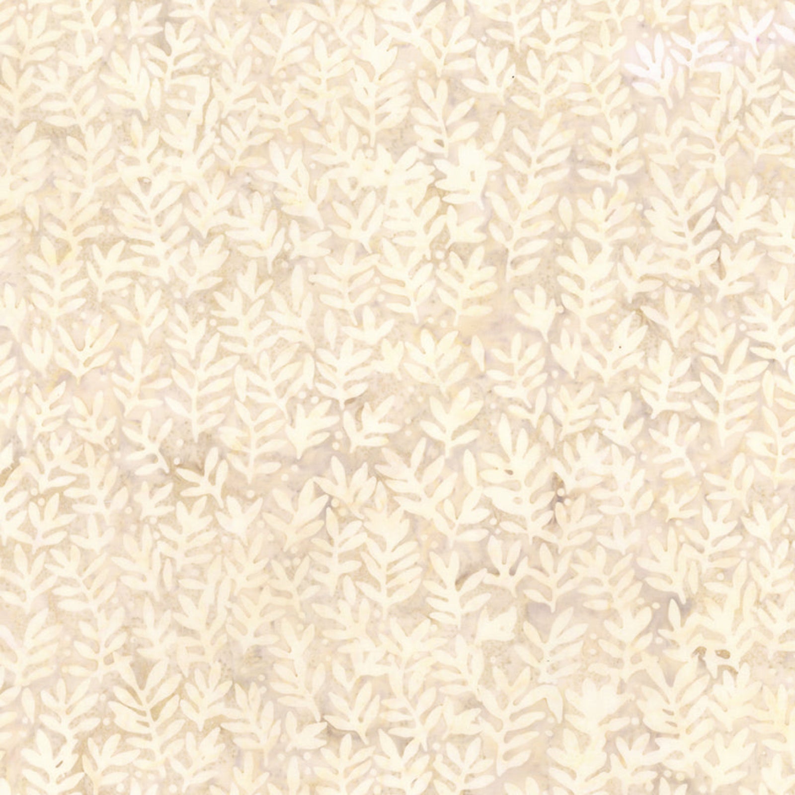 Beige and cream botanical patterned wallpaper featuring a repeating hand-painted leaf design.