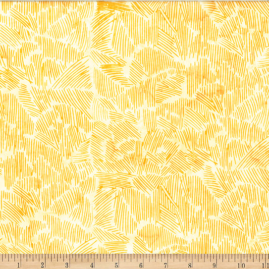 Bali Batik - Line Feather - Buttercup