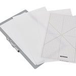 Embroidery hoop and grid paper with 'Bernina' branding on a white background
