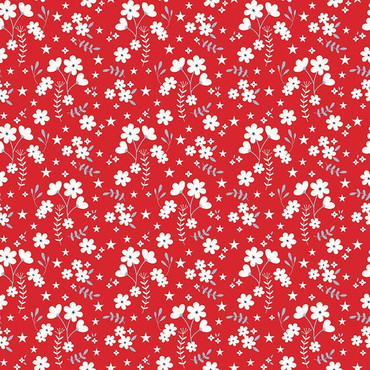 Freedom Garden - Ditsy Floral - Red