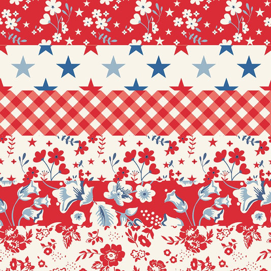 Freedom Garden - Cheater Print - Red