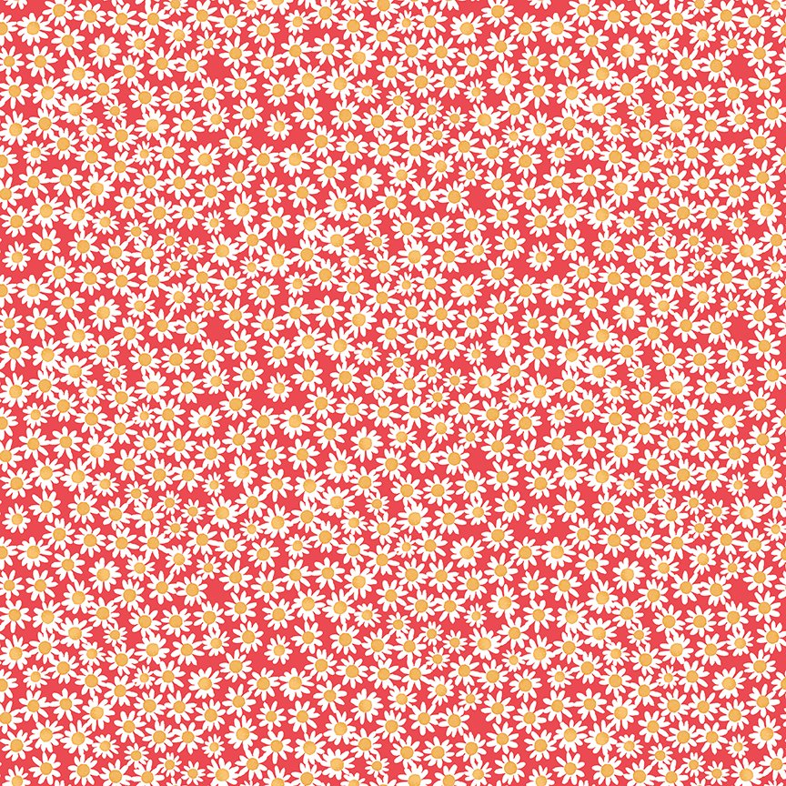 Floral Charms - Daisies - Raspberry