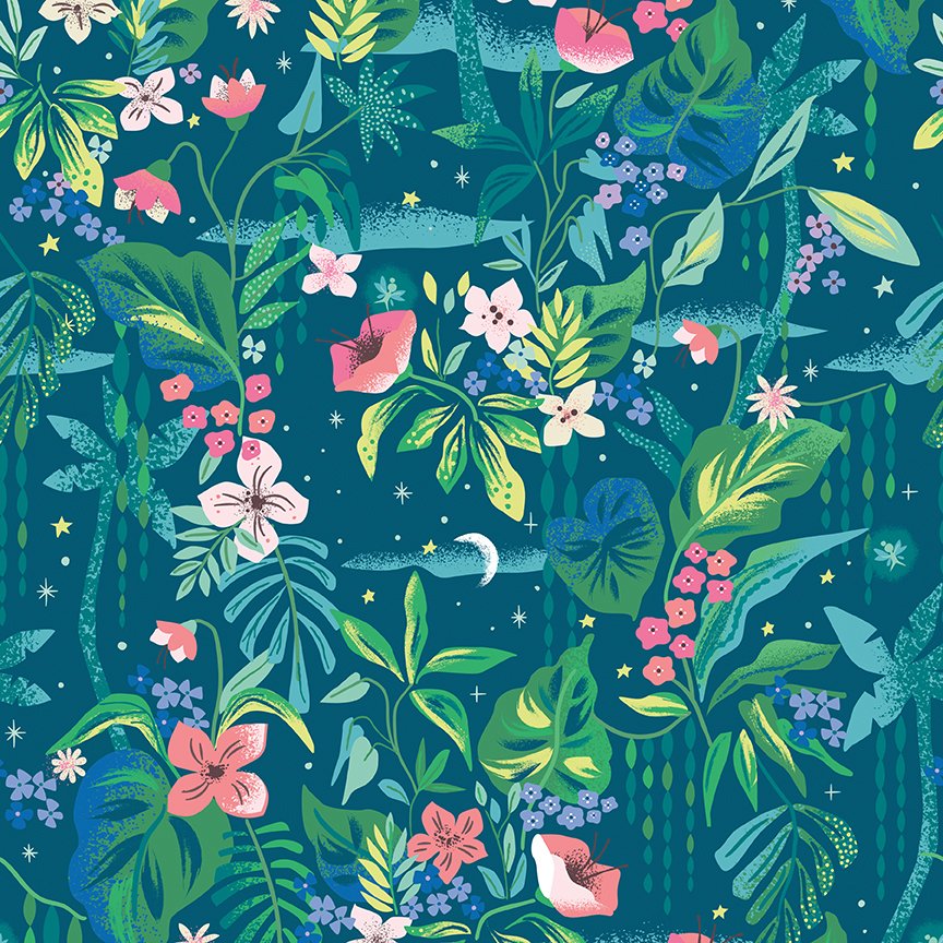 Forever Neverland - Tropical Floral - Night