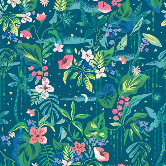Forever Neverland - Tropical Floral - Night