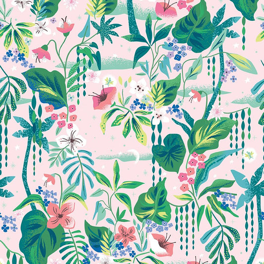 Forever Neverland - Tropical Floral - Pink