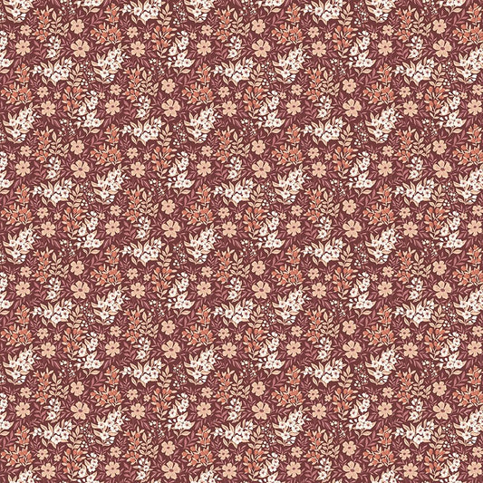 Evening on the Prairie - Ditzy Floral - Marsala