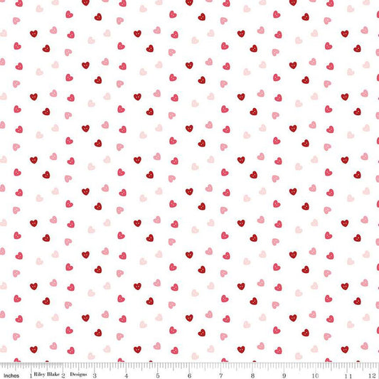 Sew in Love - Hearts - White